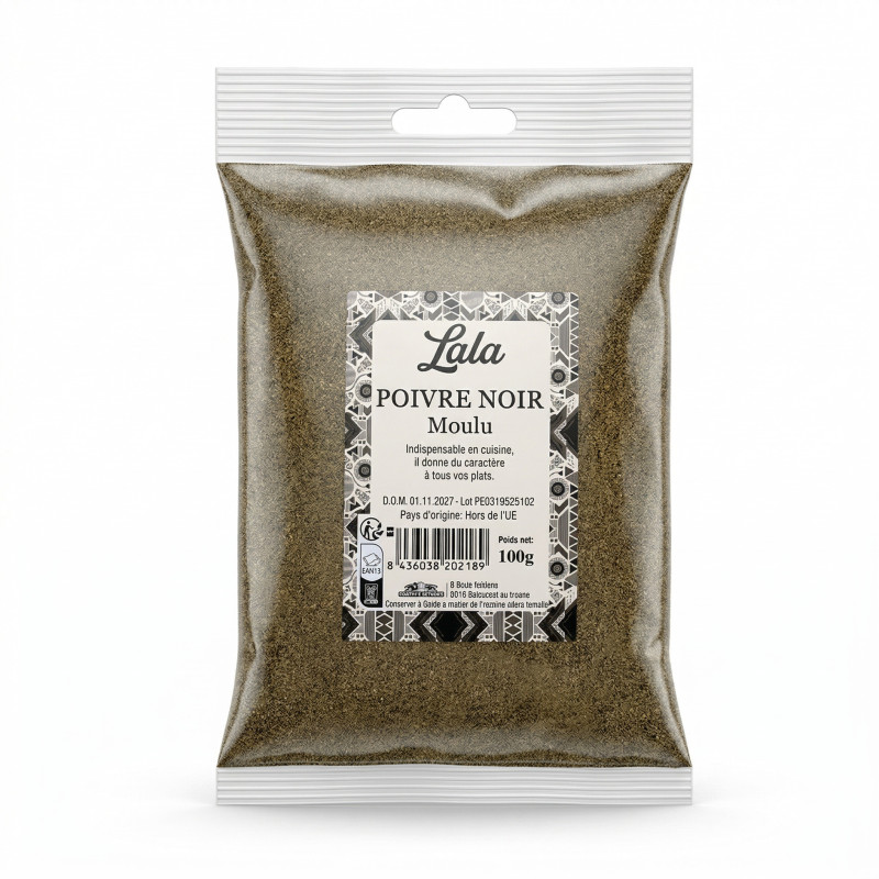 POIVRE NOIR MOULU LALA 20X100G