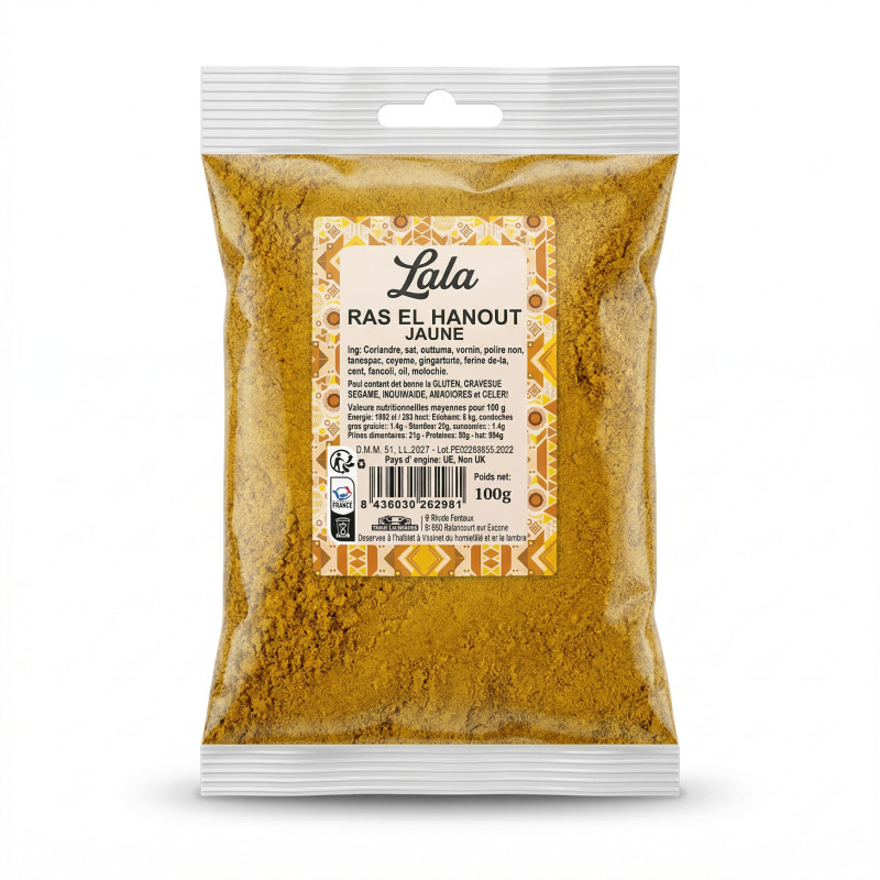 RAS EL HANOUT JAUNE LALA 20X100G